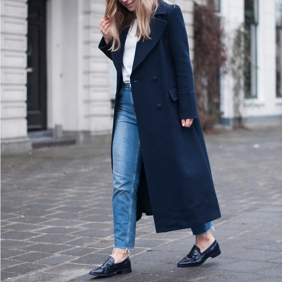 Long navy coat - Picture 3 of 3